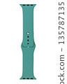 Silicone strap for watch, white background in insulation 135787135