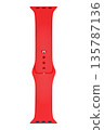 Silicone strap for watch, white background in insulation 135787136