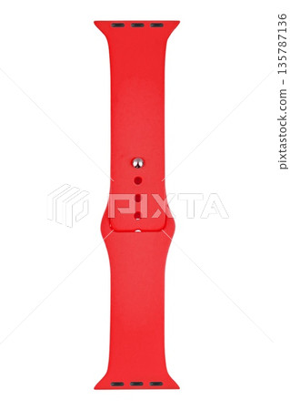 Silicone strap for watch, white background in insulation Silicone strap for watch, white background in insulation 135787136