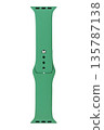 Silicone strap for watch, white background in insulation 135787138