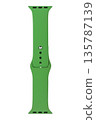 Silicone strap for watch, white background in insulation 135787139