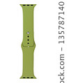 Silicone strap for watch, white background in insulation 135787140