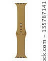 Silicone strap for watch, white background in insulation 135787141
