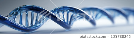DNA double helix modeling genetic information and science. Abstract DNA structure representing life science, biotechnology, and genetic research 135788245