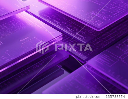 Abstract design background depicting the accumulation of large amounts of data and a sense of scale 135788554