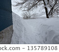 秋田郡鄉村，白雪皚皚的冬日房屋景觀 135789108