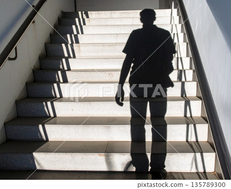 Stairs silhouette 135789300