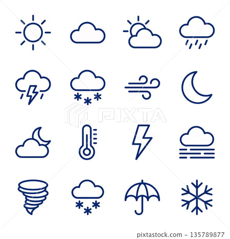 Weather Icon Set Weather Icon Set 135789877