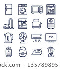 Household Appliances Icon Set 135789895