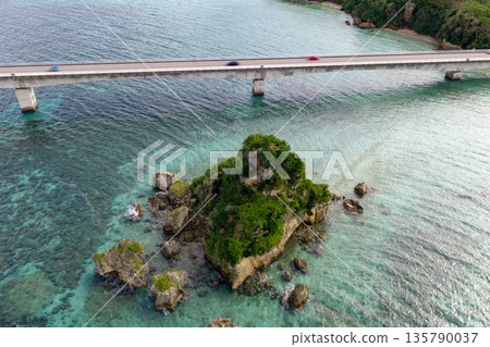 Kouri Bridge and Frog Island (aerial view taken by drone) 135790037