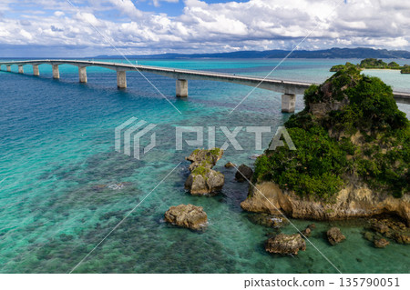 Kouri Bridge and Frog Island (aerial view taken by drone) Kouri Bridge and Frog Island (aerial view taken by drone) 135790051