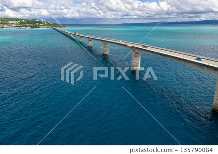 Kouri Island and Kouri Bridge (aerial view taken by drone) Kouri Island and Kouri Bridge (aerial view taken by drone) 135790084