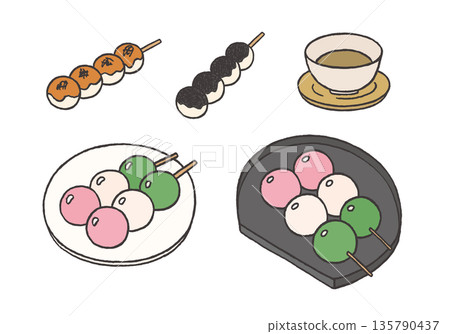 團子和茶手繪插畫集 團子和茶手繪插畫集 135790437