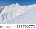 Snowy scenery of the main ridge seen from the Tenjin Ridge of Mt. Tanigawa in winter 135790773