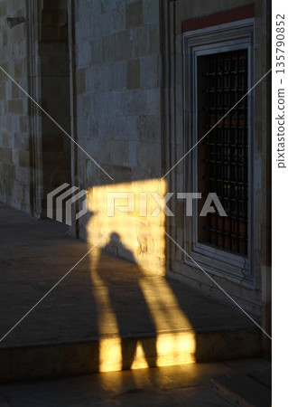 Man Behind The Shadows. on the wall Man Behind The Shadows. on the wall 135790852