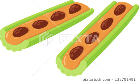 Ants on a log cartoon drawing Ants on a log cartoon drawing 135791491