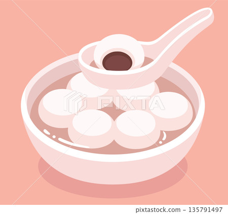 Tangyuan traditional Chinese rice ball dessert 135791497