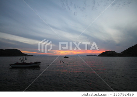 A small seaside town Gumusluk, Bodrum. Turkey 135792489