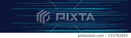 Futuristic blue technology lines on dark background 135792665