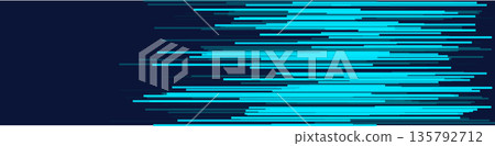 Abstract blue tech lines on dark background for modern design 135792712