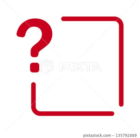 Red question mark within a simple red border Red question mark within a simple red border 135792889