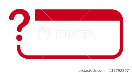 Red question mark frame with border design element Red question mark frame with border design element 135792897