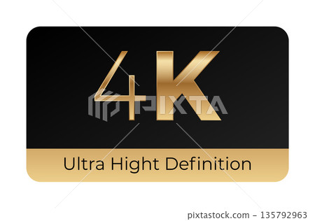 4k ultra high definition elegant black and gold sign design 135792963