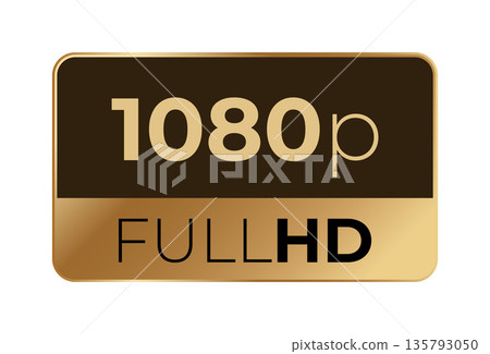 1080p full hd sign with gold and black design 1080p full hd sign with gold and black design 135793050