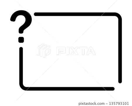 Blank rectangular frame with rounded corners and black border 135793101