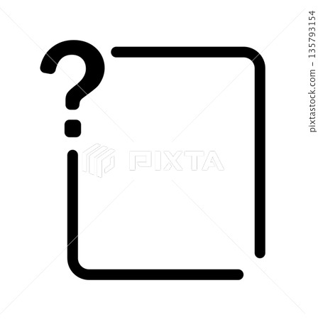 Minimalistic question mark with square frame icon Minimalistic question mark with square frame icon 135793154