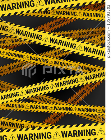 Warning tape stretched across the background 135793302
