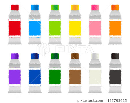 多種顏色的繪畫插畫素材組 4 135793615