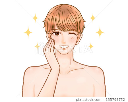 Handsome adult man taking care of his skin 2 135793752