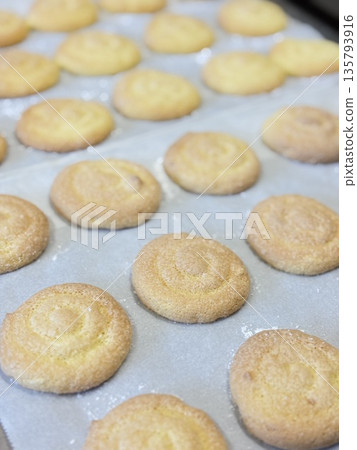 Freshly baked biscuits 135793916