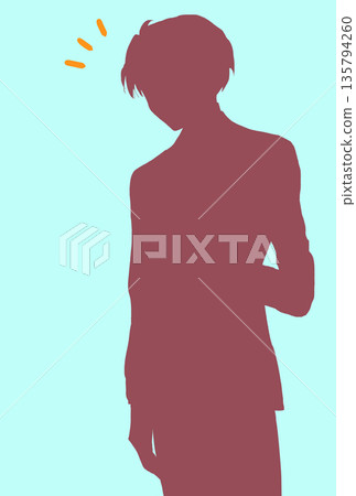 身著西裝的男子，剪影 135794260