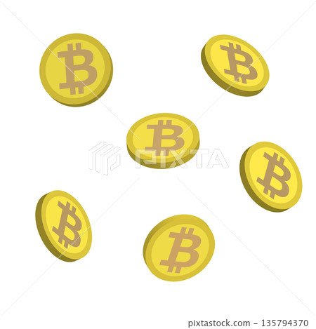 Illustration of Bitcoin (virtual currency) 135794370