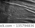 Subtle dark plastic surface with soft wrinkles, minimal abstract background. 135794836