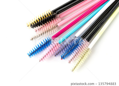 Colorful disposable mascara wands for eyelash applying makeup Colorful disposable mascara wands for eyelash applying makeup 135794883