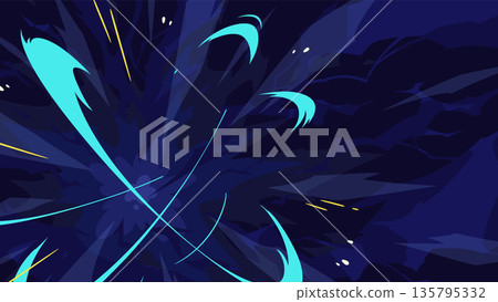 爆炸效果擴散背景插圖_藍色_16:9 爆炸效果擴散背景插圖_藍色_16:9 135795332