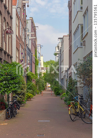 Residential Street in Amsterdam Residential Street in Amsterdam 135795561