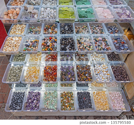 Natural Gemsones in Trays 135795580