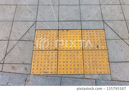 Tactile Paving Braille Blocks Tactile Paving Braille Blocks 135795587