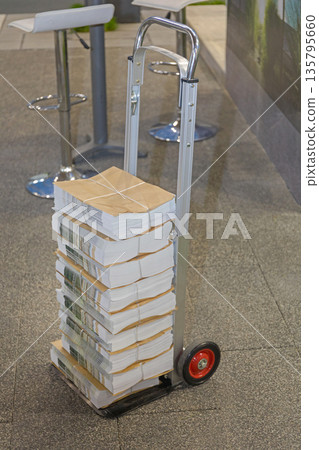Magazines Delivery Dolly Cart 135795660