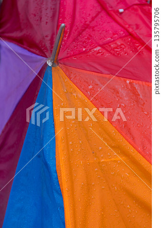 Wet Rainbow Umbrella Wet Rainbow Umbrella 135795706