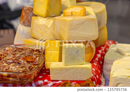 Aged Yelow Cheese Market Aged Yelow Cheese Market 135795736
