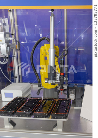 Robotic Dispensing Liquid Sealant Robotic Dispensing Liquid Sealant 135795771
