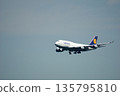 Frankfurt, Germany, July 9, 2017: Boeing 747-400 on Final Approach to Frankfurt Airport 135795810