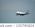 Frankfurt, Germany, July 9, 2017: Boeing 747-400 on Final Approach to Frankfurt Airport 135795824