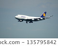 Frankfurt, Germany, July 9, 2017: Boeing 747-400 on Final Approach to Frankfurt Airport 135795842