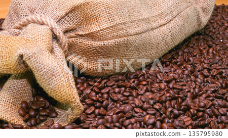 Roasted Coffee Jute Sack 135795980